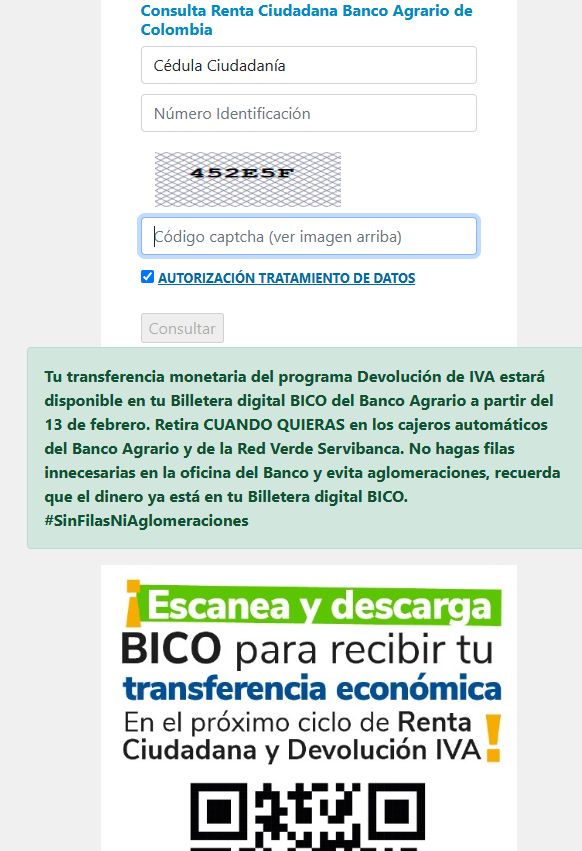 consulta giros pagos devolucion iva  2025