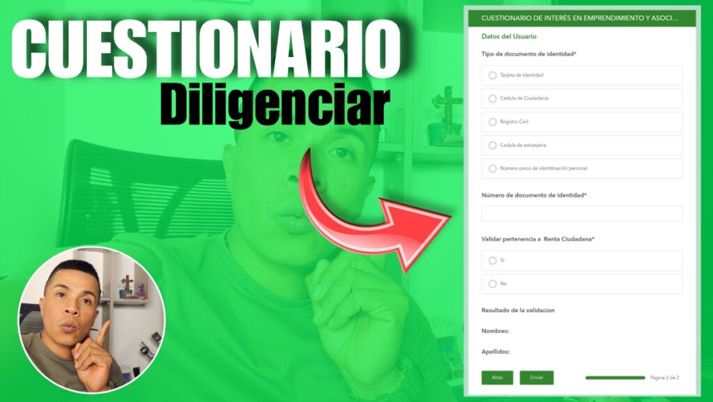 Cuestionario diligenciar si eras de Colombia Sin Hambre 2025
